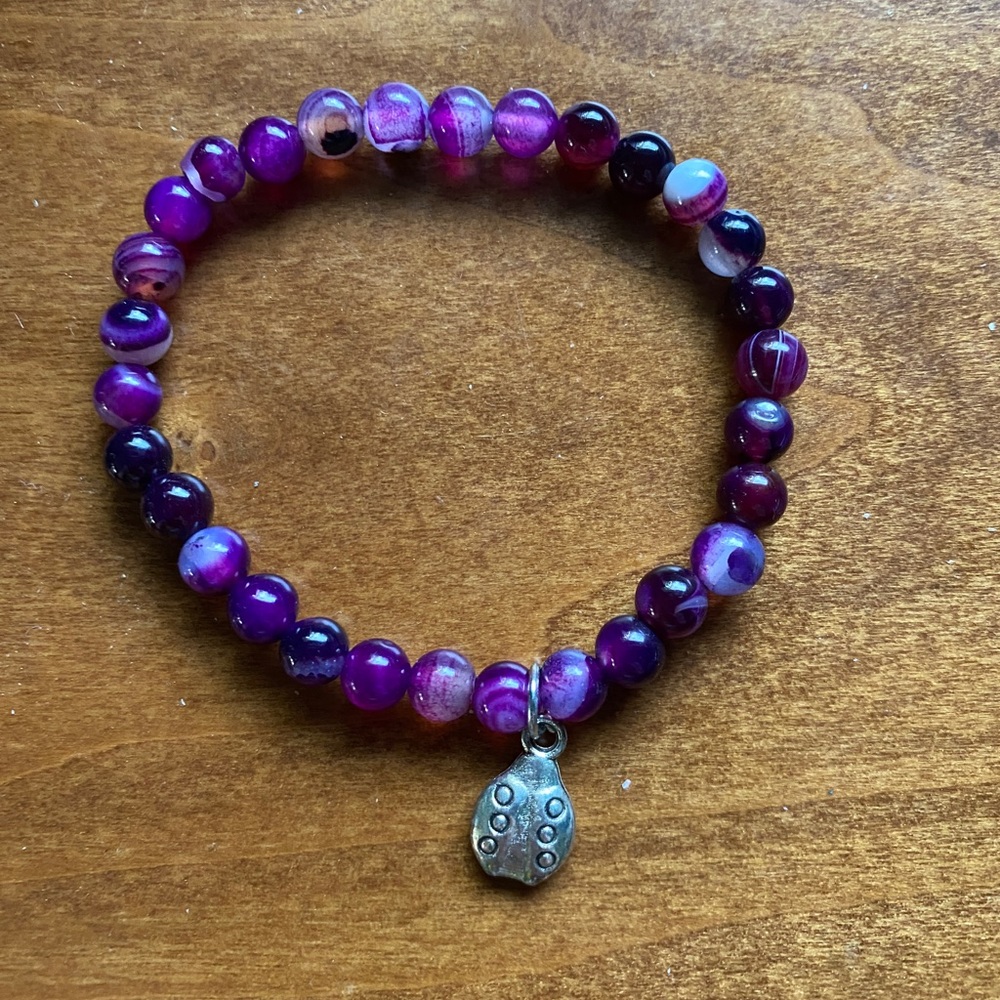 Purple beaded bracelet